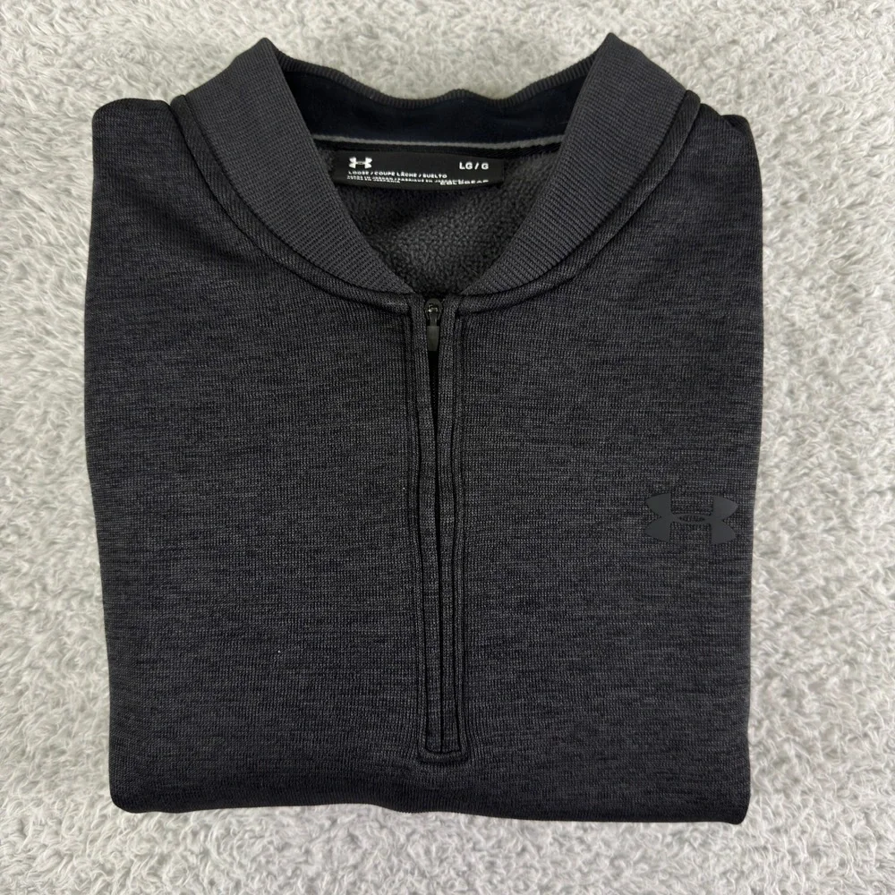 Under Armour ColdGear Storm‎ Mens Golf Vest Quarter Zip Gray Heather Large LG